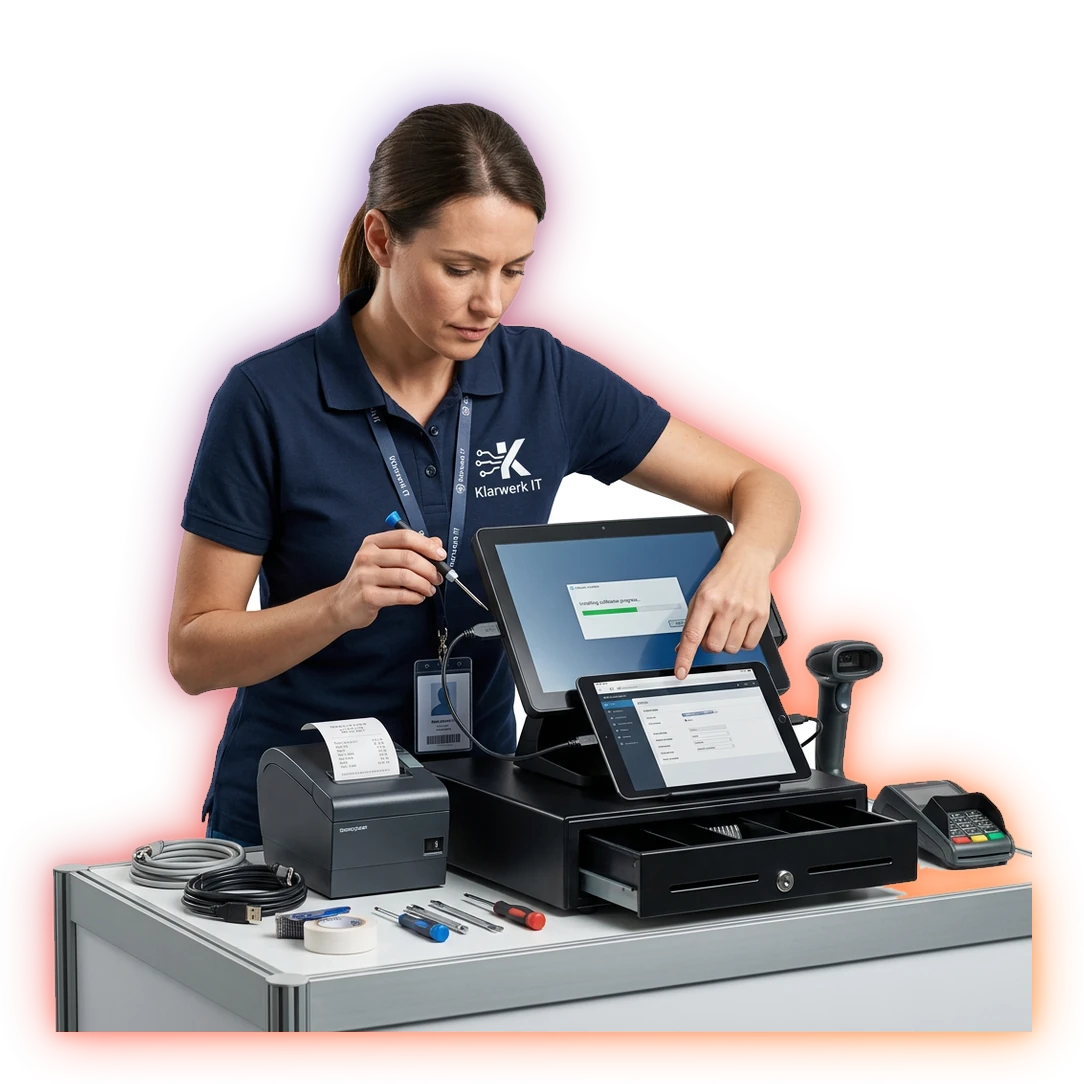 Digitale Workflows, Kassensysteme, Website und Kundenportal als Klarwerk Service