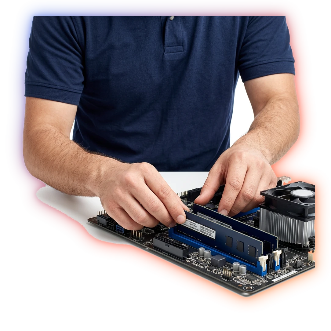 Arbeitsspeicher-Upgrade als Beispiel fuer PC-Aufruestung und Performance-Check