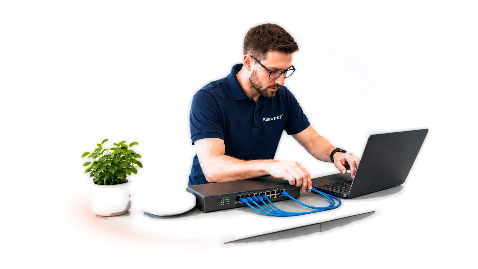 Klarwerk IT plant Büro-Netzwerk und Arbeitsplätze
