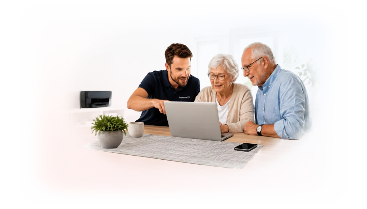 Ruhige IT-Hilfe zuhause fuer Privatkunden, Familien und Senioren
