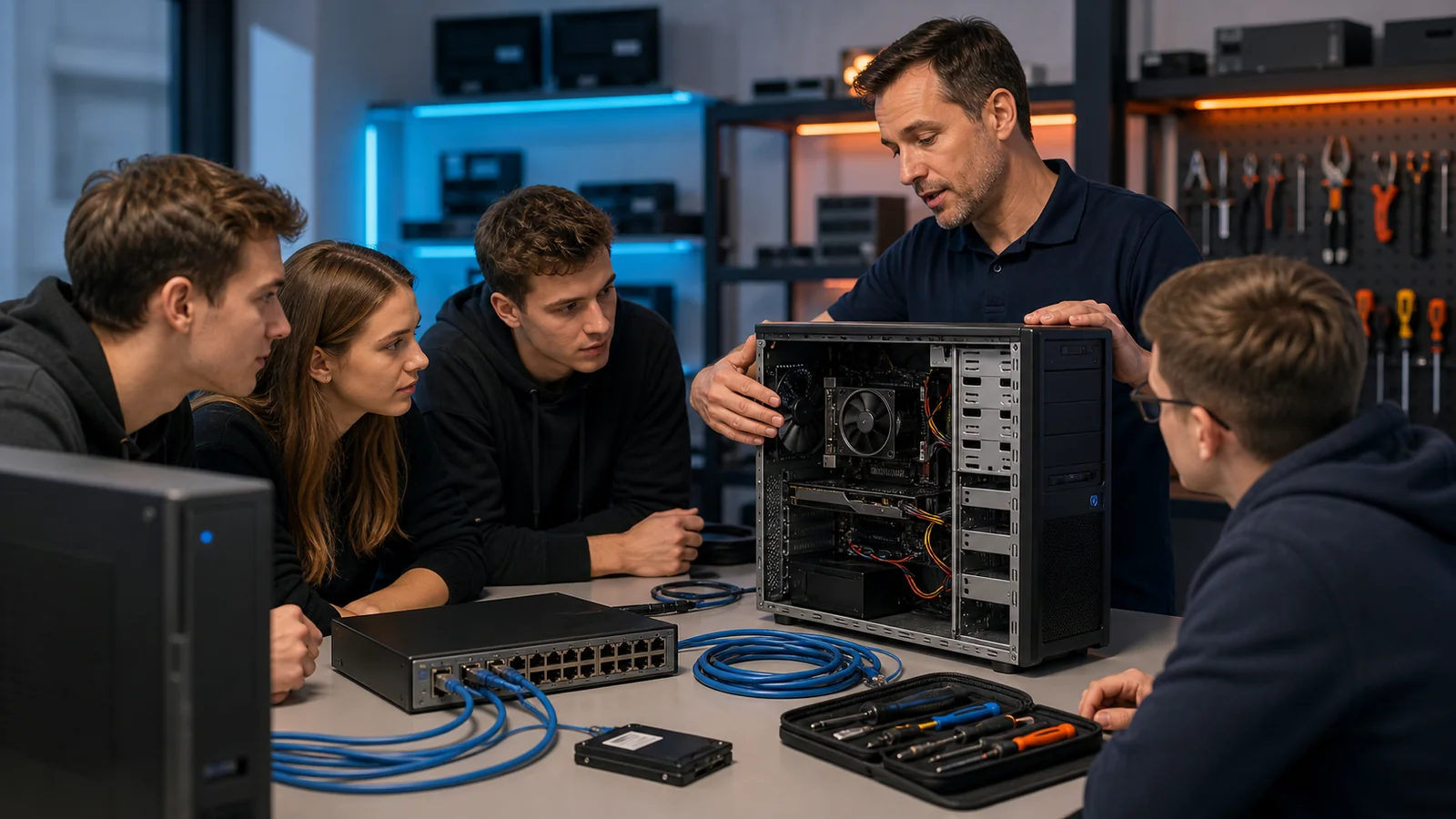 Klarwerk IT Technikerschulung mit Hardware und Diagnose